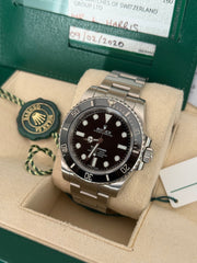 Pre-owned Rolex Submariner No-Date 114060 2020 Complete UK Set
