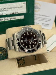 Pre-owned Rolex Submariner No-Date 114060 2020 Complete UK Set