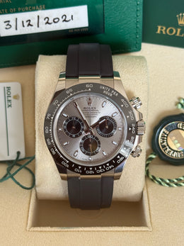 Pre-owned Rolex Daytona 116519LN White Gold 'Ghost' 2021 Complete Set