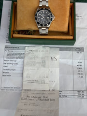 Pre-owned Rolex Submariner 16610 Pre-Ceramic 1993 £2300 Rolex Service Mint Condition