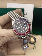 Pre-owned Rolex GMT Master II 126710BLRO 'Pepsi' Jubilee 2024 Unworn Complete UK Set with Purchase Receipt