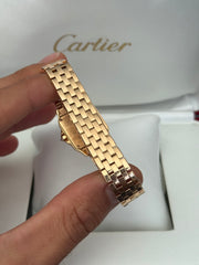 Pre-owned Cartier Demoiselle 20mm 2794 Rose Gold Factory Diamonds 2007 Complete Set