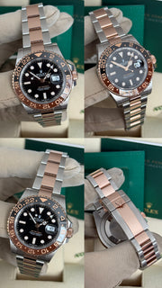 Pre-owned Rolex GMT Master II RootBeer Bi-Metal 126711CHNR 2024 Complete Set Mint Condition