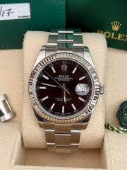 Pre-owned Rolex Datejust 126334 Black Dial 2017 Complete Set