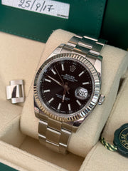 Pre-owned Rolex Datejust 126334 Black Dial 2017 Complete Set