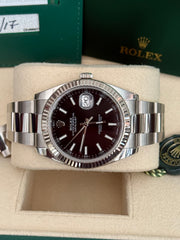 Pre-owned Rolex Datejust 126334 Black Dial 2017 Complete Set
