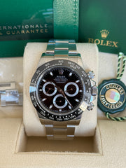 Pre-owned Rolex Daytona 116500LN Stainless Steel 2022 Box and Papers Mint Condition
