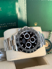 Pre-owned Rolex Daytona 116500LN Stainless Steel 2022 Box and Papers Mint Condition
