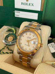 Pre-owned Rolex Datejust 41mm Two Tone 116333 2016 Mint Condition Complete Set