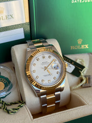 Pre-owned Rolex Datejust 41mm Two Tone 116333 2016 Mint Condition Complete Set