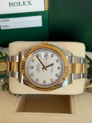 Pre-owned Rolex Datejust 41mm Two Tone 116333 2016 Mint Condition Complete Set