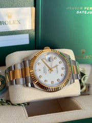 Pre-owned Rolex Datejust 41mm Two Tone 116333 2016 Mint Condition Complete Set