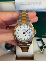 Pre-owned Rolex Datejust 41mm Two Tone 116333 2016 Mint Condition Complete Set