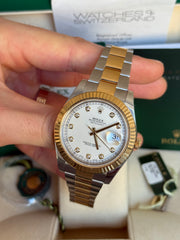 Pre-owned Rolex Datejust 41mm Two Tone 116333 2016 Mint Condition Complete Set