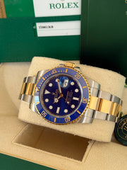 Pre-owned Rolex Submariner Bluesy 40mm Two Tone 116613LB 2019 Mint Condition Complete Set