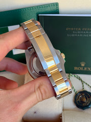 Pre-owned Rolex Submariner Bluesy 40mm Two Tone 116613LB 2019 Mint Condition Complete Set