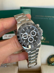Pre-owned Rolex Daytona 116500LN Stainless Steel 2022 Box and Papers Mint Condition