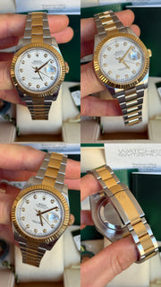 Pre-owned Rolex Datejust 41mm Two Tone 116333 2016 Mint Condition Complete Set