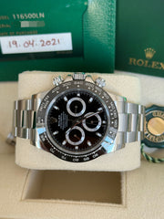 Pre-owned Rolex Daytona 116500LN Stainless Steel 2021 Box and Papers Mint Condition