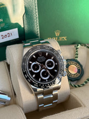 Pre-owned Rolex Daytona 116500LN Stainless Steel 2021 Box and Papers Mint Condition