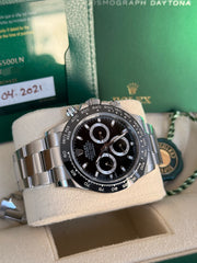 Pre-owned Rolex Daytona 116500LN Stainless Steel 2021 Box and Papers Mint Condition