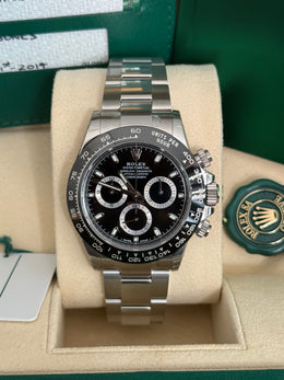 Pre-owned Rolex Daytona 116500LN Stainless Steel 2017 Box and Papers FULLY STICKERED