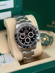 Pre-owned Rolex Daytona 116500LN Stainless Steel 2017 Box and Papers FULLY STICKERED
