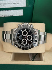 Pre-owned Rolex Daytona 116500LN Stainless Steel 2017 Box and Papers FULLY STICKERED