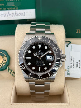 Pre-owned Rolex Submariner Date 41mm 126610LN Stainless Steel 2021 Full UK Set New