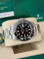 Pre-owned Rolex Submariner Date 41mm 126610LN Stainless Steel 2021 Full UK Set New