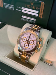 Pre-owned Rolex Daytona 116523 White Diamond Dial 2007 Complete Set
