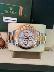 Pre-owned Rolex Daytona 116523 White Diamond Dial 2007 Complete Set