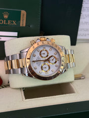 Pre-owned Rolex Daytona 116523 White Diamond Dial 2007 Complete Set