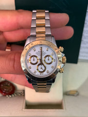 Pre-owned Rolex Daytona 116523 White Diamond Dial 2007 Complete Set