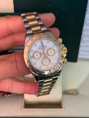Pre-owned Rolex Daytona 116523 White Diamond Dial 2007 Complete Set