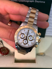 Pre-owned Rolex Daytona 116523 White Diamond Dial 2007 Complete Set