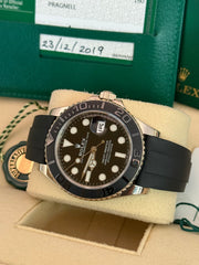 Pre-owned Rolex YachtMaster 42mm 226659 White Gold 2019 Complete UK Set