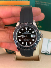 Pre-owned Rolex YachtMaster 42mm 226659 White Gold 2019 Complete UK Set