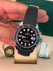 Pre-owned Rolex YachtMaster 42mm 226659 White Gold 2019 Complete UK Set