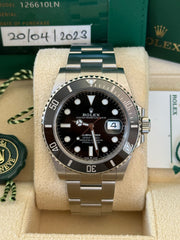 Pre-owned Rolex Submariner Date 126610LN Stainless Steel 2023 Full Set New