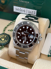Pre-owned Rolex Submariner Date 126610LN Stainless Steel 2023 Full Set New