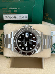 Pre-owned Rolex Submariner Date 126610LN Stainless Steel 2023 Full Set New
