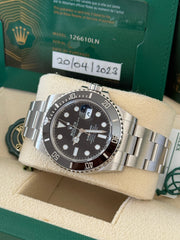 Pre-owned Rolex Submariner Date 126610LN Stainless Steel 2023 Full Set New