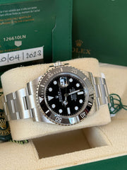Pre-owned Rolex Submariner Date 126610LN Stainless Steel 2023 Full Set New