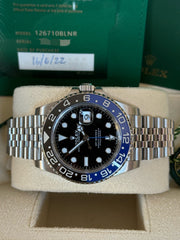 Pre-owned Rolex GMT Master II 126710BLNR Automatic Watch Batgirl 2022 Full Set
