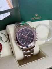 Pre-owned Rolex Daytona White Gold 40mm Racing Dial 116509 2009 Mint Condition Complete Set