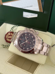 Pre-owned Rolex Daytona White Gold 40mm Racing Dial 116509 2009 Mint Condition Complete Set