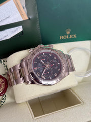 Pre-owned Rolex Daytona White Gold 40mm Racing Dial 116509 2009 Mint Condition Complete Set