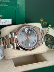 Pre-owned Rolex Datejust 41mm Two Tone 126631 2024 Mint Condition Complete Set