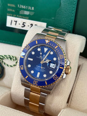 Pre-owned Rolex Submariner Bluesy 41mm Two Tone 126613LB 2023 Mint Condition Complete Set